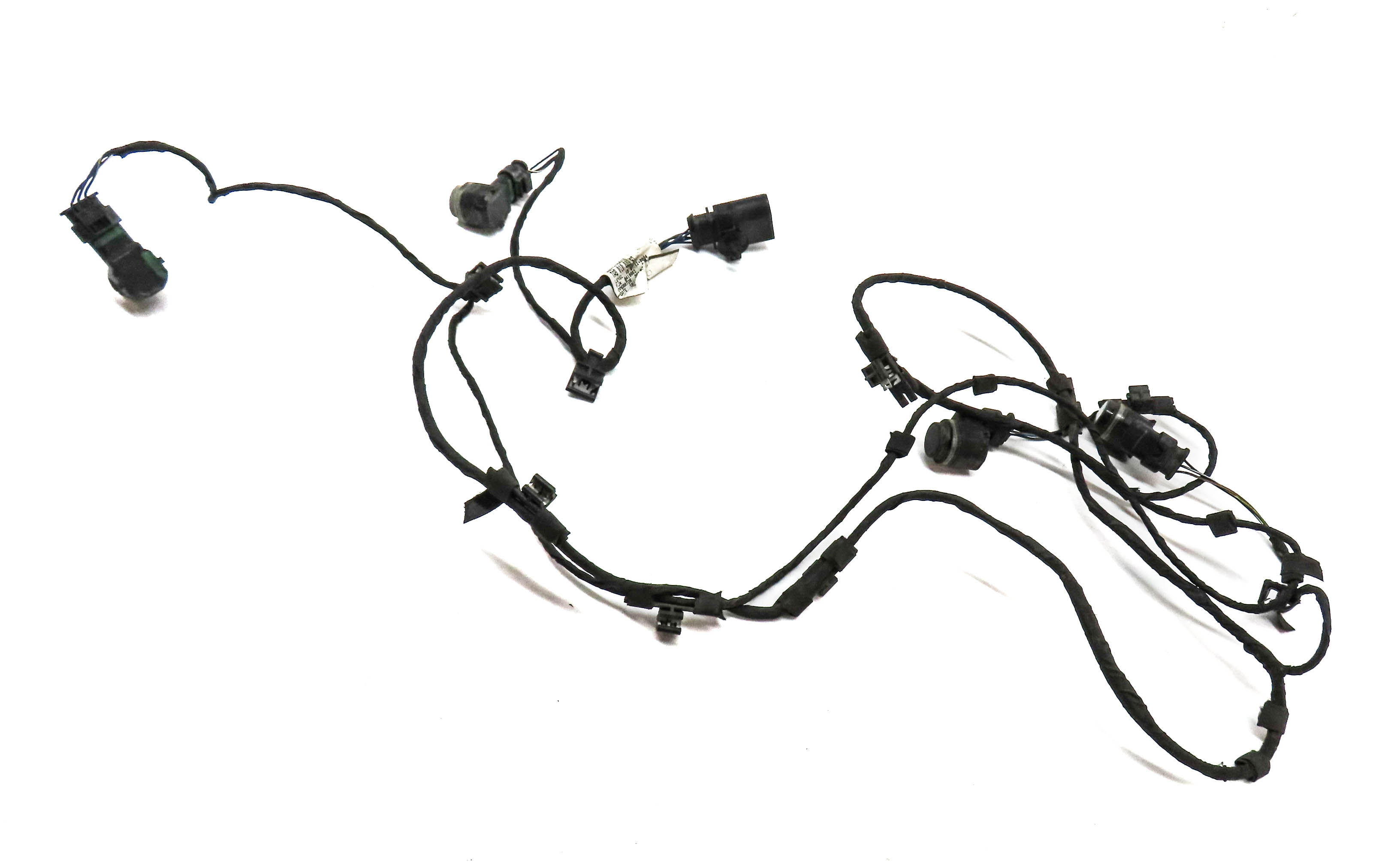 2012 AUDI A6 (C7 4G) FRONT PARK ASSIST PDC SENSOR SET/4 w/HARNESS(White) — exact item pictured